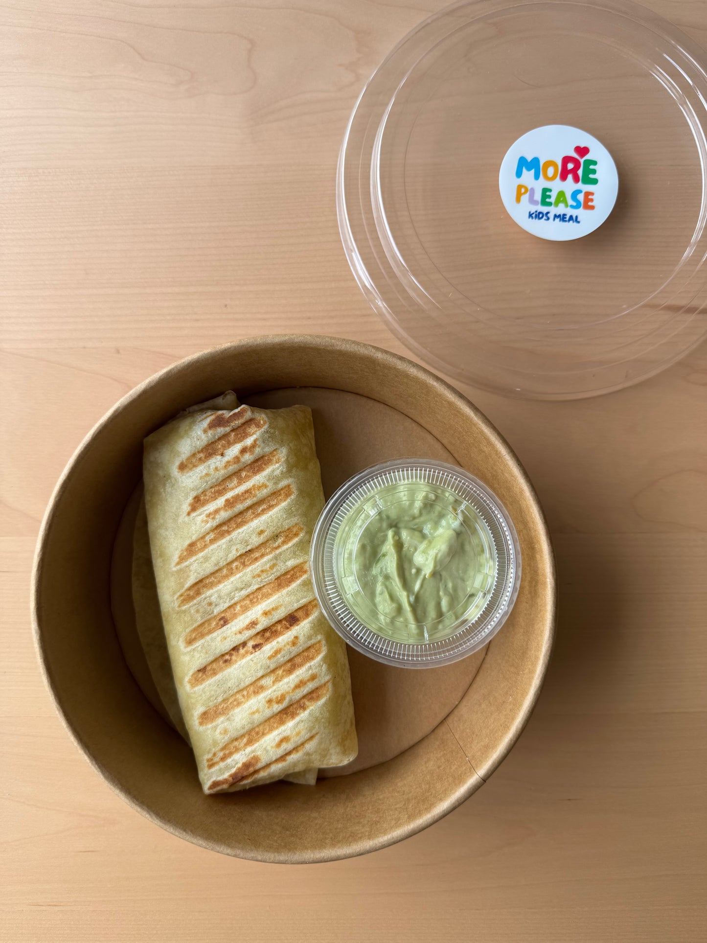 Cheese Bean Wrap with Avocado Dip