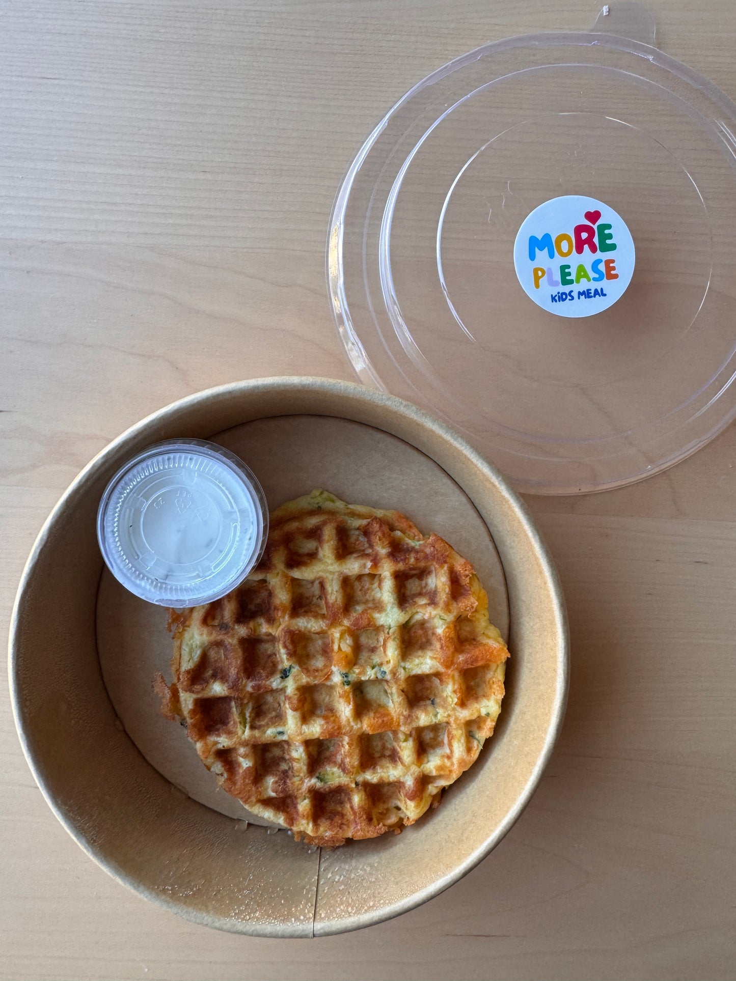 Potato Waffle with Greek Yogurt Dip